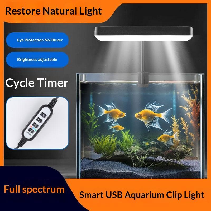 Planted Aquarium Cycling - 360° verstelbare hoek LED aquariumverlichting, waterdicht,