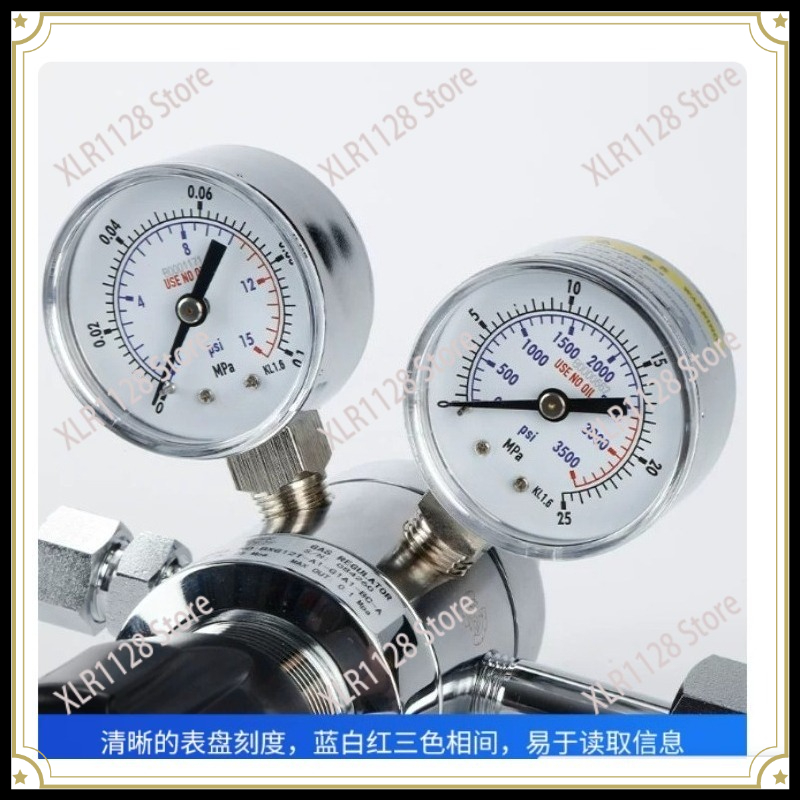 Co2 Regulator Dual Stage - Tweefasige messing drukregelaar voor stikstof, argon,