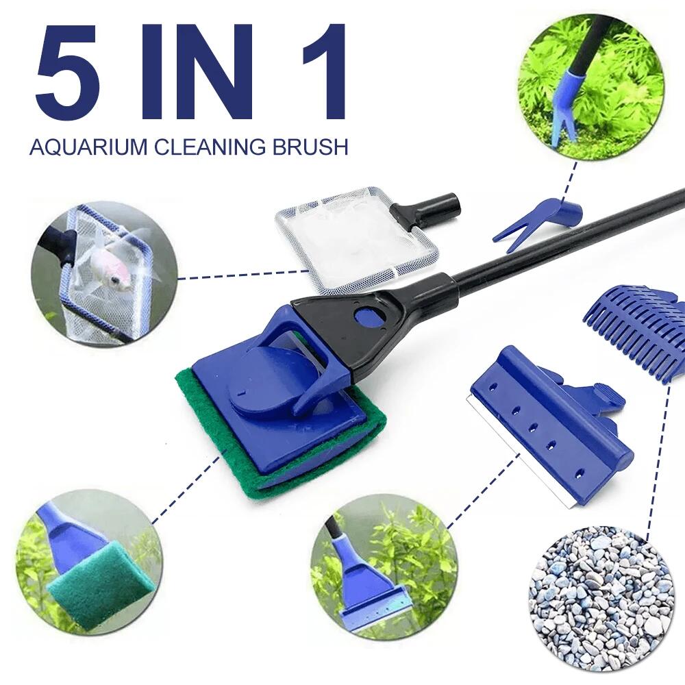 Planted Aquarium With Gravel - 5in1 Aquarium Schoonmaken Tool Plant Vork