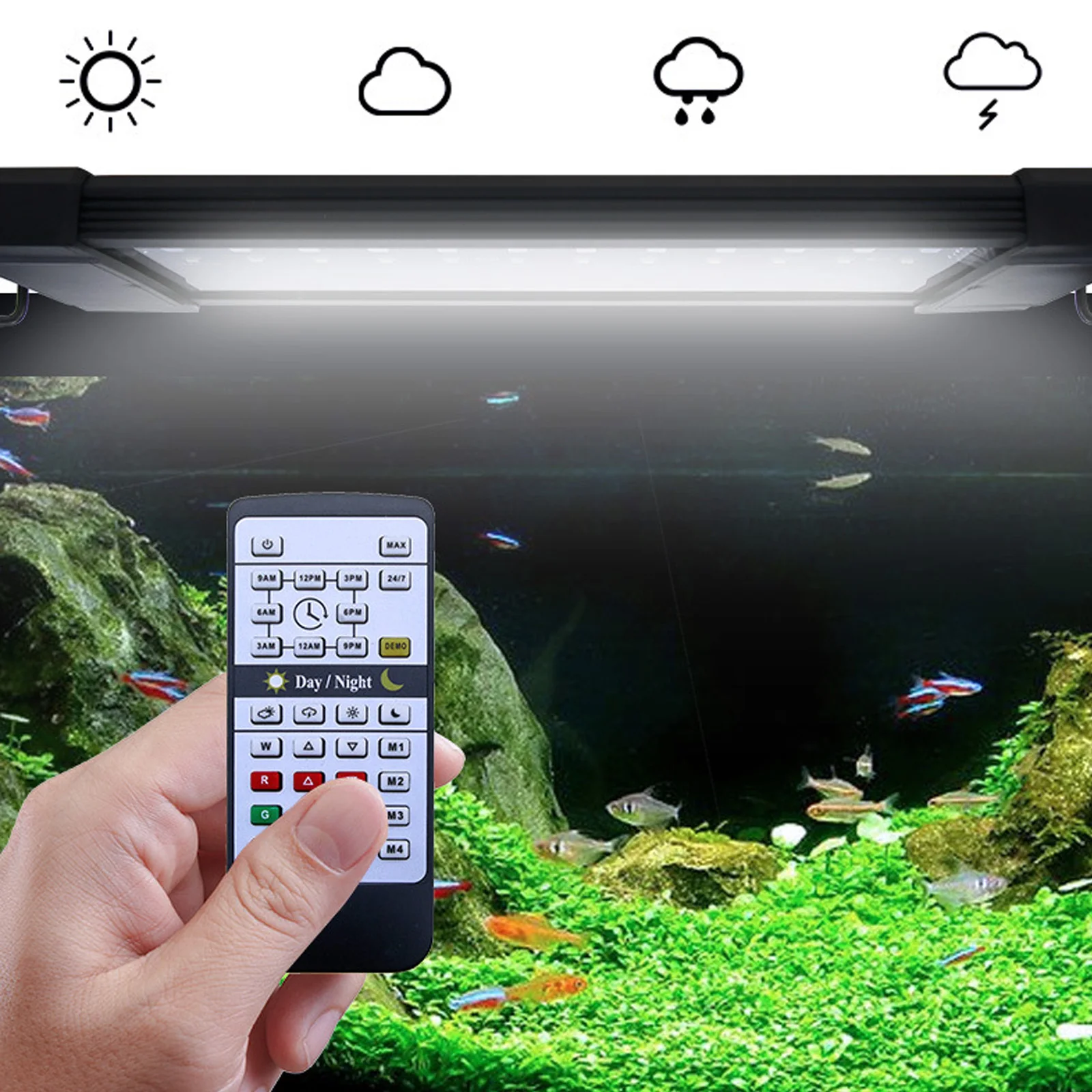 Planted Aquarium Hours - Liweida 24 uur natuurlijk licht afstandsbediening
