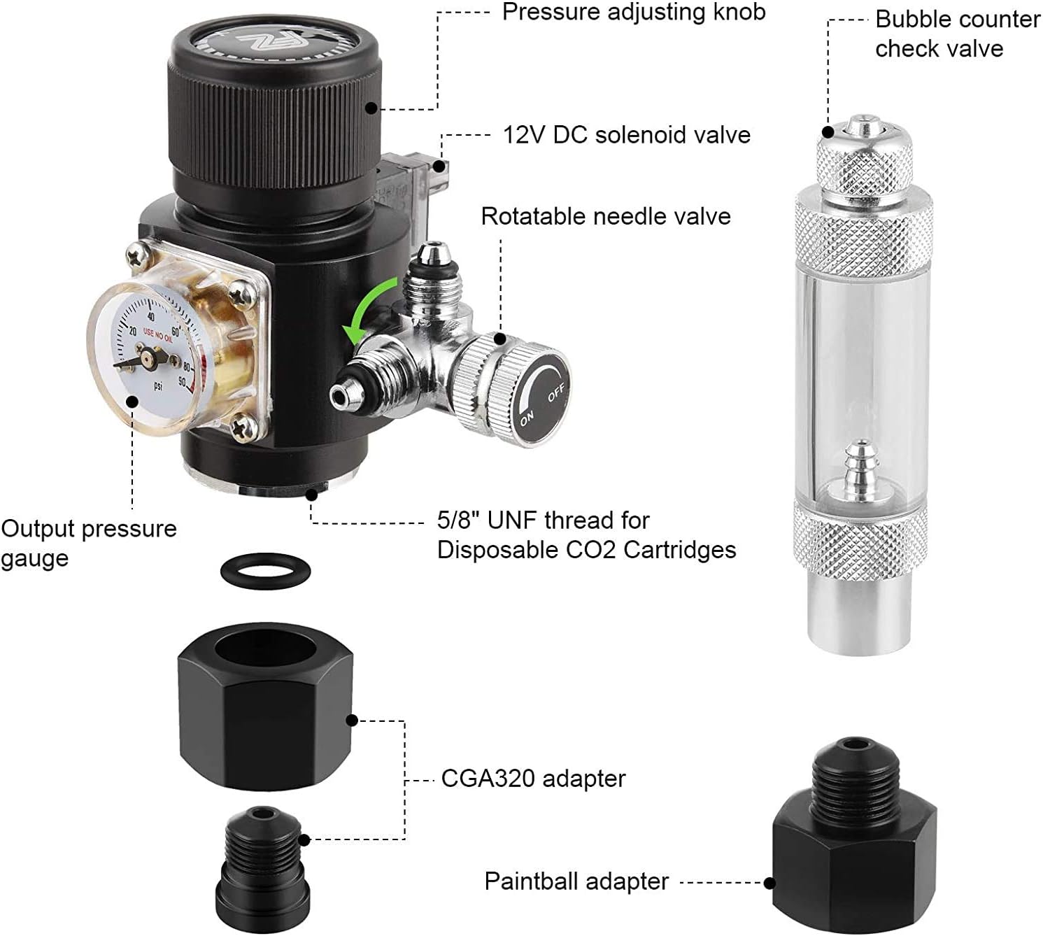 Aquarium CO2-regelaar Mini-ser - Co2 Regulator Dual Stage recensie en prijs