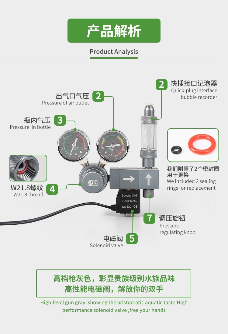 Aquarium CO2-regelaar Dubbele  - Co2 Regulator Dual Stage recensie en prijs