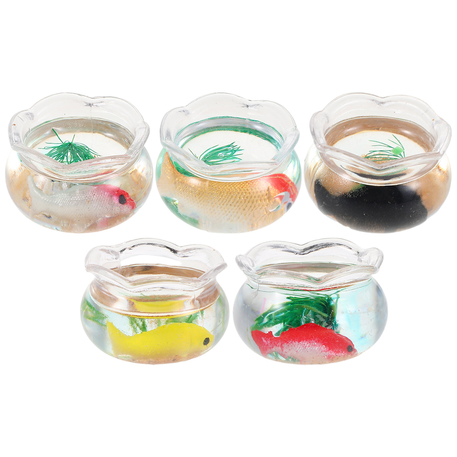5 stuks miniatuur viskom, klei - Aquarium Plants recensie en prijs
